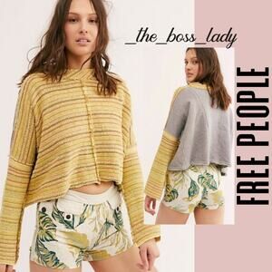 Free People pullover striped sweater cozy casual boho XS